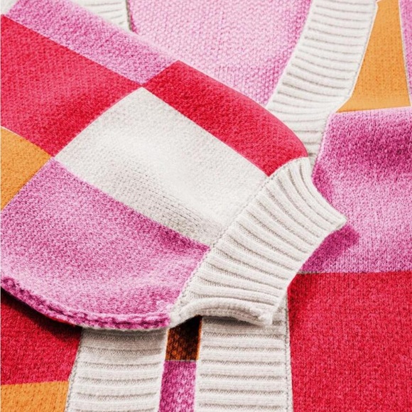 Luxe Color Block Open Front Long Sleeve Knit Sweater Cardigan - Picture 8 of 16